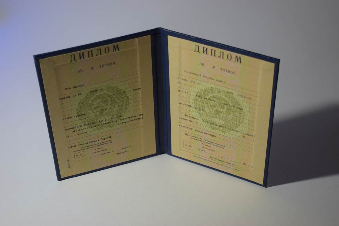 Диплом ВУЗа Казахской ССР 1975-1991 в Брянске